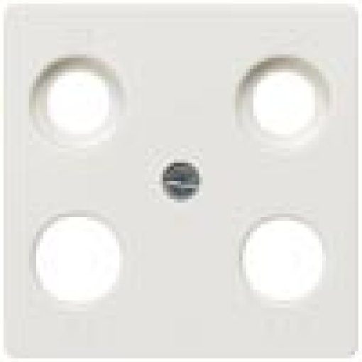 DELTA isystem cover plate for TVRFSAT 4hole symmetrical titanium white