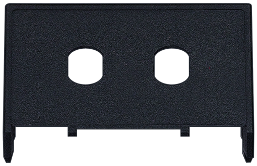 DELTA fiber-optic mounting plate for 2 FO installation couplings 2xST, AMP