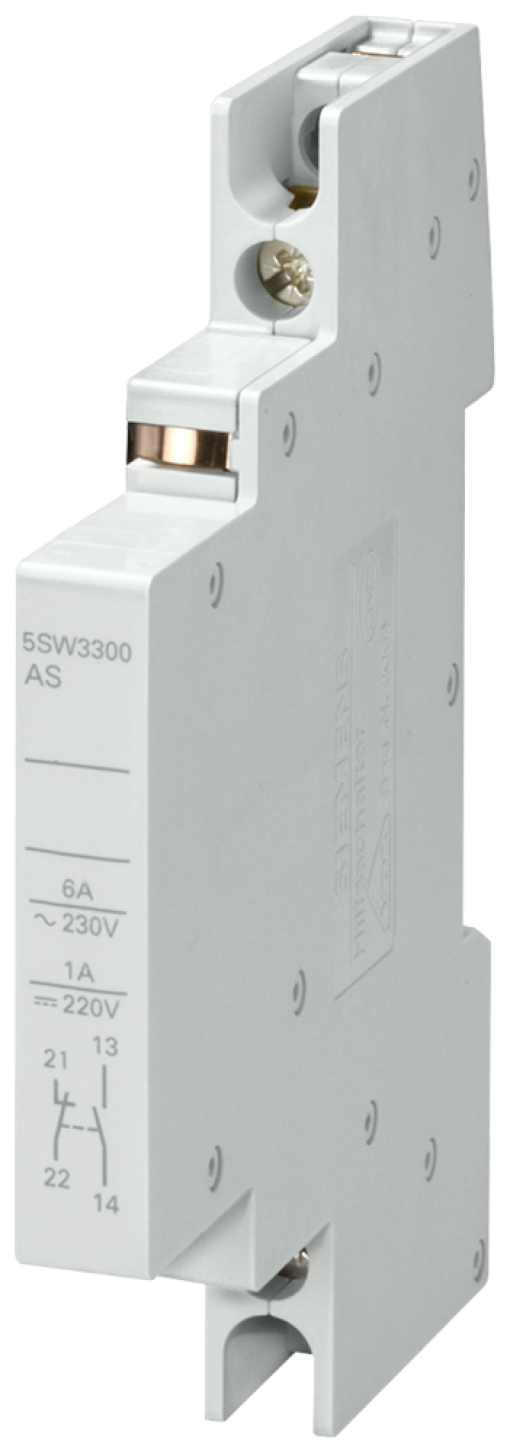 Auxiliary current switch can be attached for residual current operated circui