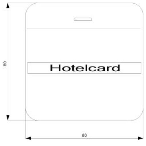 DELTA profil hotel card switch illuminated with window and labeling field ti