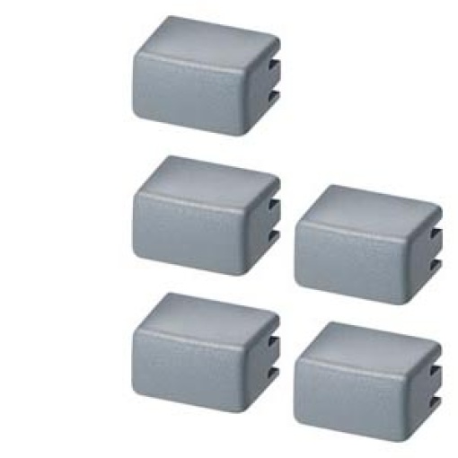 Set of caps for pushbutton 5TE48 set with 5x each graynontransparent