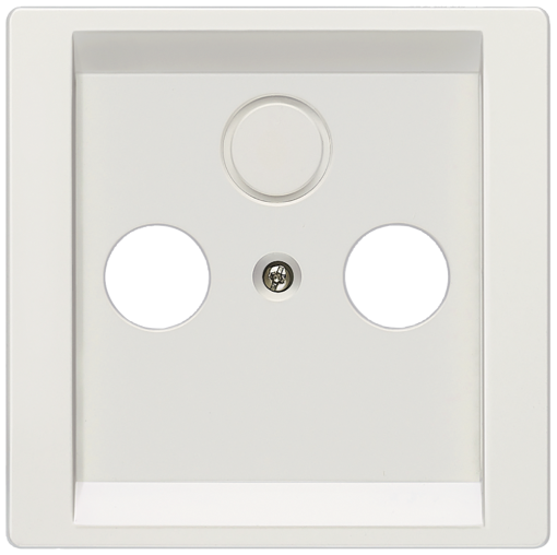 DELTA style cover plate for TVRFSAT 2 and 3hole titanium white