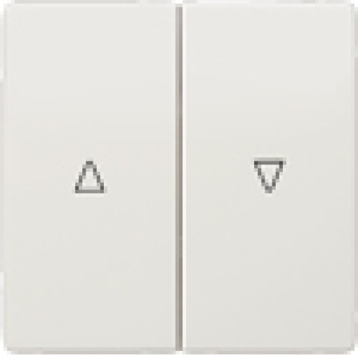 DELTA style rocker double with shutterblind UpDown symbols titanium white