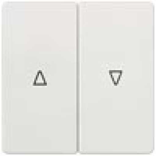 DELTA isystem rocker double with shutterblind UpDown symbols titanium white