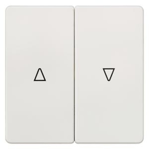 DELTA isystem rocker double with shutterblind UpDown symbols titanium white