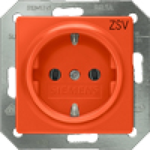 DELTA isystem SCHUKO socket outlet with ZSV inscription orange