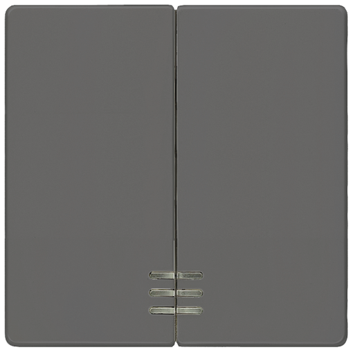 DELTA isystem rocker double with window for twocircuit switch carbon metallic