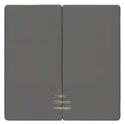DELTA isystem rocker double with window for twocircuit switch carbon metallic