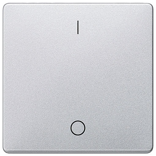 DELTA isystem rocker with IO symbols for OFF switch aluminum metallic