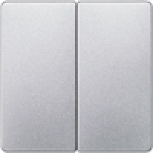 DELTA isystem rocker double neutral for twocircuit switch aluminum metallic