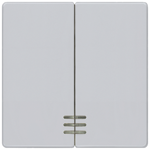 DELTA isystem rocker double with window for twocircuit switch aluminum met