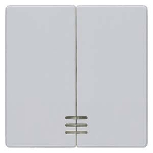 DELTA isystem rocker double with window for twocircuit switch aluminum met