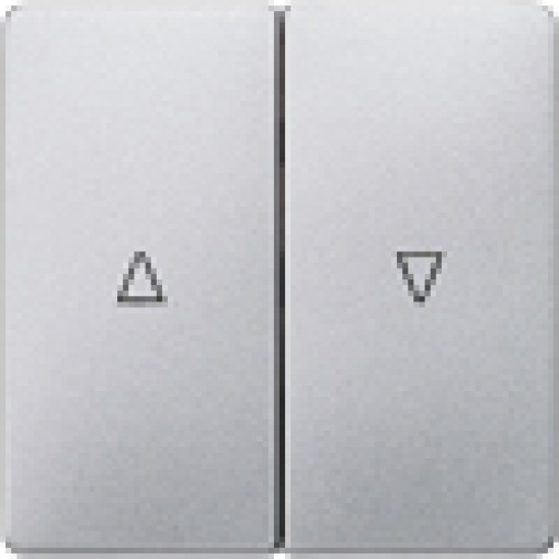 DELTA isystem rocker double with shutterblind UpDown symbols aluminum met