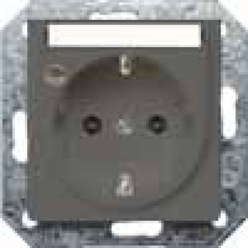 DELTA isystem SCHUKO socket outlet with labeling field and status indicator