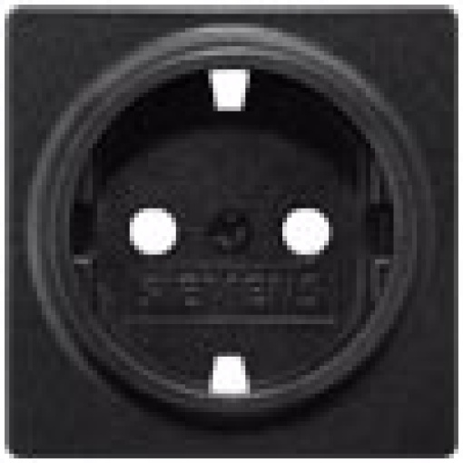 DELTA vita carbon metallic cover plate 55 x 55 mm for SCHUKO socket outlets