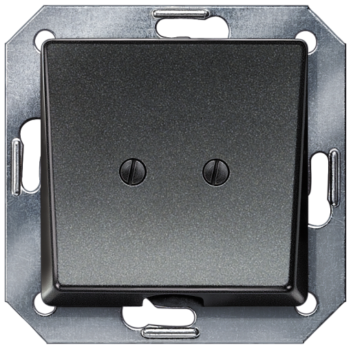 DELTA isystem outlet plate carbon metallic