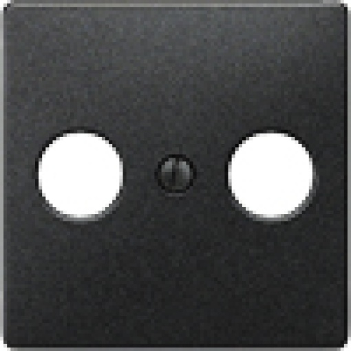 DELTA isystem cover plate for TVRFSAT 2hole carbon metallic