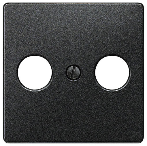 DELTA isystem cover plate for TVRFSAT 2hole carbon metallic