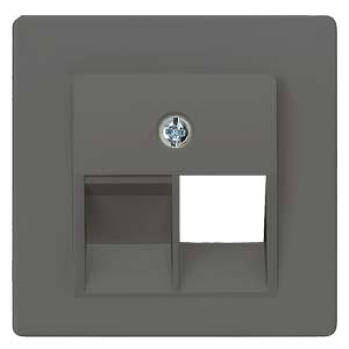 DELTA isystem cover plate for UAE connection socket Cat3 single carbon me