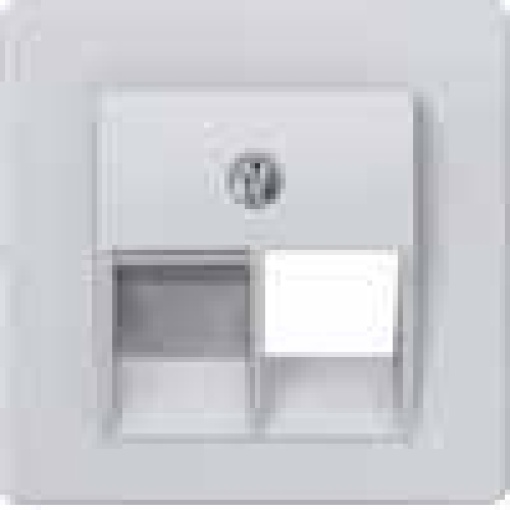 DELTA isystem cover plate for UAE connection socket Cat3 single aluminum 