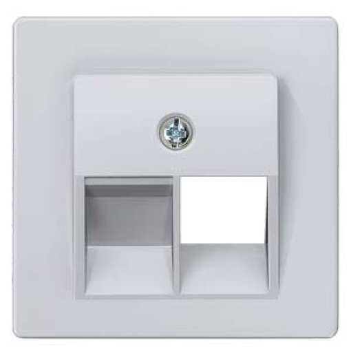 DELTA isystem cover plate for UAE connection socket Cat3 single aluminum 