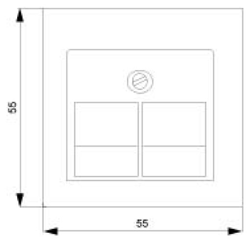 DELTA isystem cover plate for UAE connection socket Cat3 single aluminum 