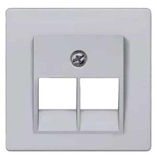 DELTA isystem cover plate for UAE connection socket Cat3 double aluminum 