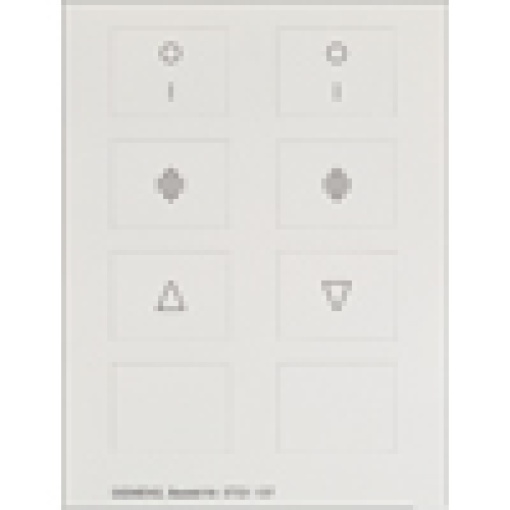 DELTA isystem sheet of pictographs for double rocker with labeling field