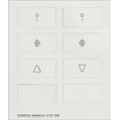 DELTA style sheet of pictographs for double rocker