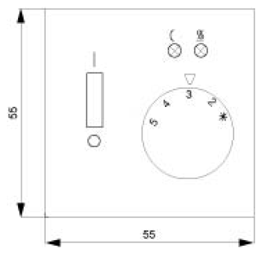 DELTA isystem cover plate room temperature controller for floor heating tit