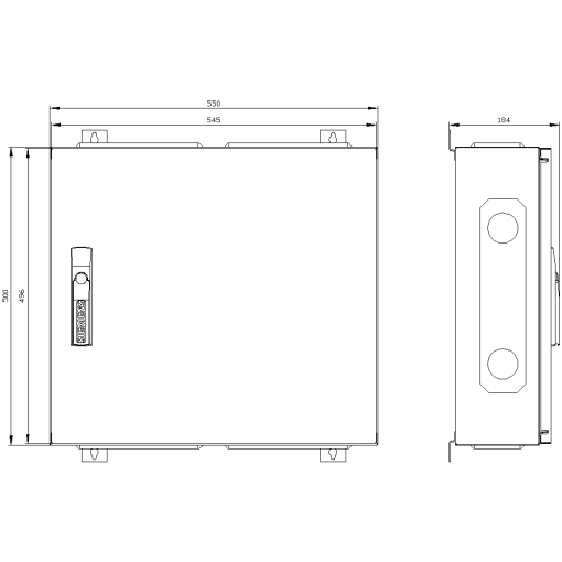 ALPHA 160 wallmounted cabinet surface mounting with distribution board pa