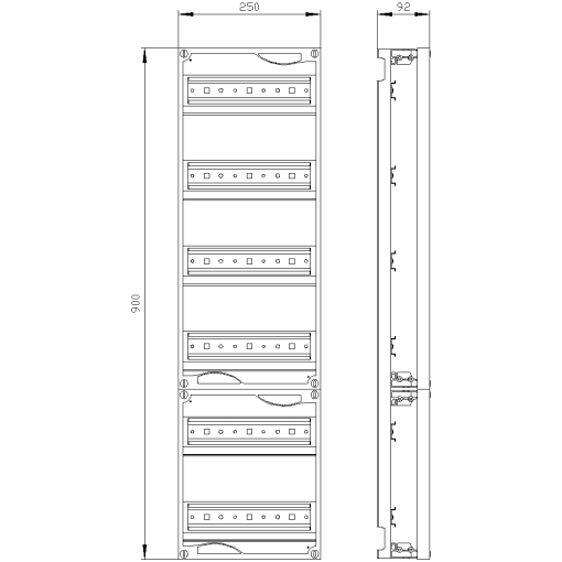 ALPHA 160400 DIN quickassembly kit for modular installation devices