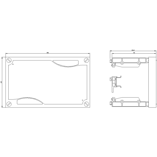 ALPHA 400630 DIN assembly kit terminal blocks with terminal strip front c