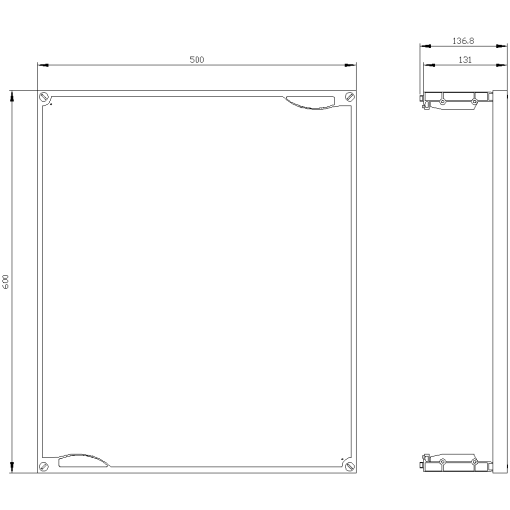 ALPHA 400630 DIN reserve section cover kit with support H600 W500