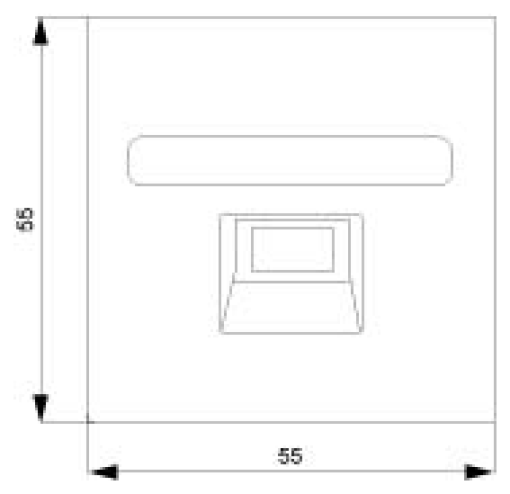 DELTA isystem cover plate for UAE connection socket with labeling field car