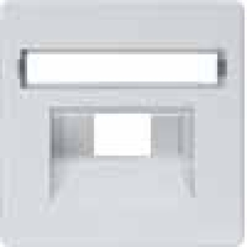 DELTA isystem cover plate for UAE connection socket with labeling field alu
