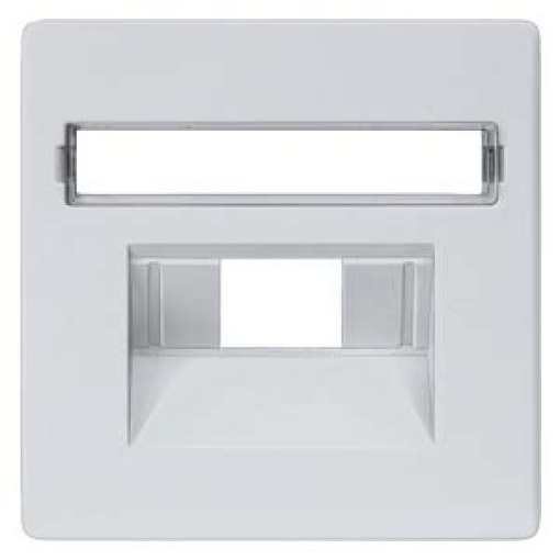 DELTA isystem cover plate for UAE connection socket with labeling field alu