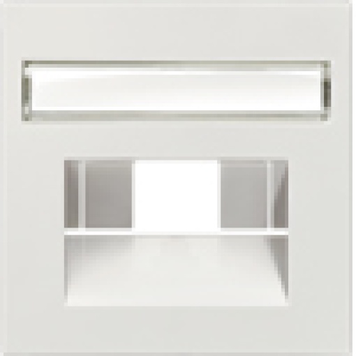 DELTA profil cover plate for UAE connection socket with labeling field titan