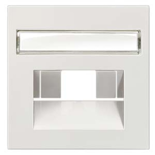 DELTA profil cover plate for UAE connection socket with labeling field silver