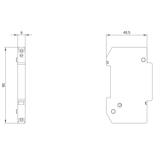 Auxiliary switch 1CO for cylindrical fuse base sz 22 x 58 mm