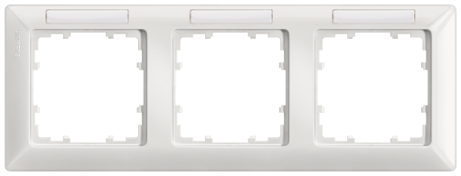 DELTA line titanium white frame triple with labeling field horizontal
