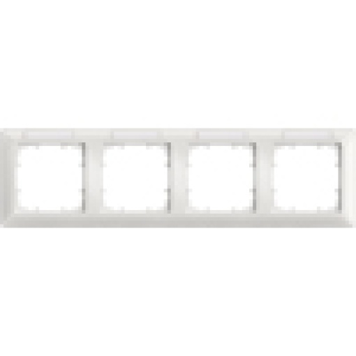 DELTA line titanium white frame quadruple with labeling field horizontal