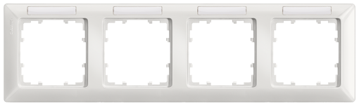 DELTA line titanium white frame quadruple with labeling field horizontal