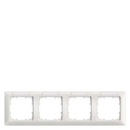 DELTA line titanium white frame quadruple with labeling field horizontal