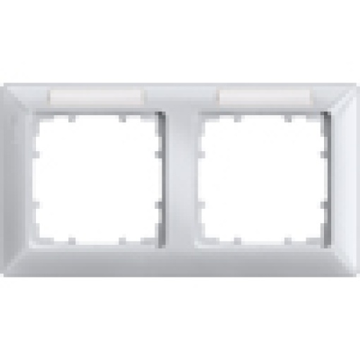 DELTA line aluminum metallic frame double with labeling field horizontal