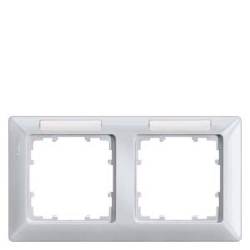 DELTA line aluminum metallic frame double with labeling field horizontal