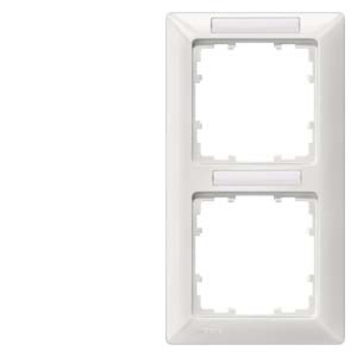 DELTA line titanium white frame double with labeling field vertical
