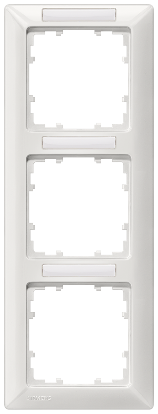 DELTA line titanium white frame triple with labeling field vertical