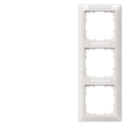 DELTA line titanium white frame triple with labeling field vertical