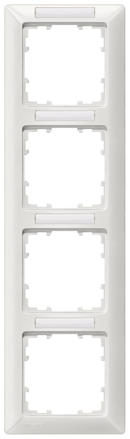 DELTA line titanium white frame quadruple with labeling field vertical